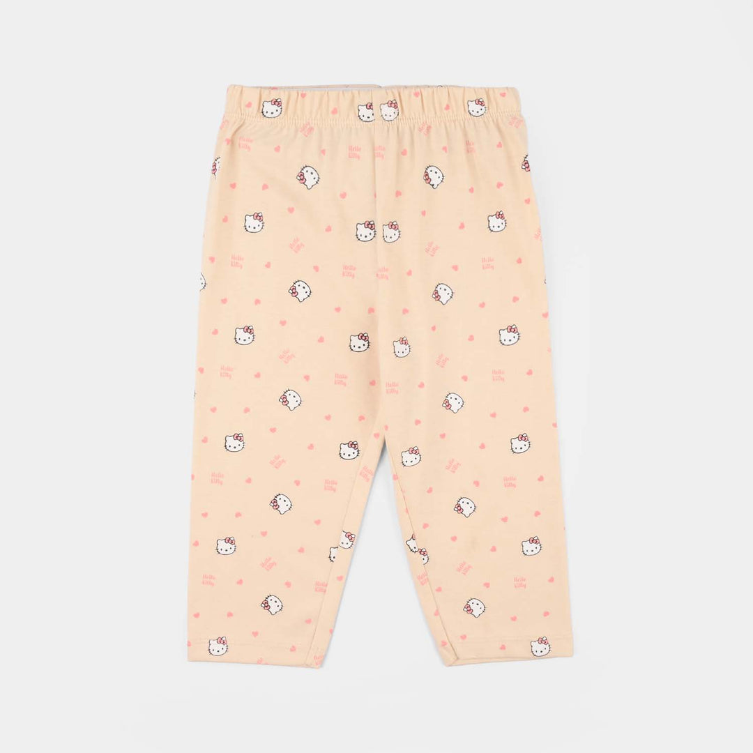 Infant Girls PC Jersey Night Suit (Character) - Sand