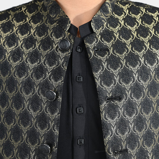 Boys Poly Viscose 3 Piece Suit (Blended) - Black