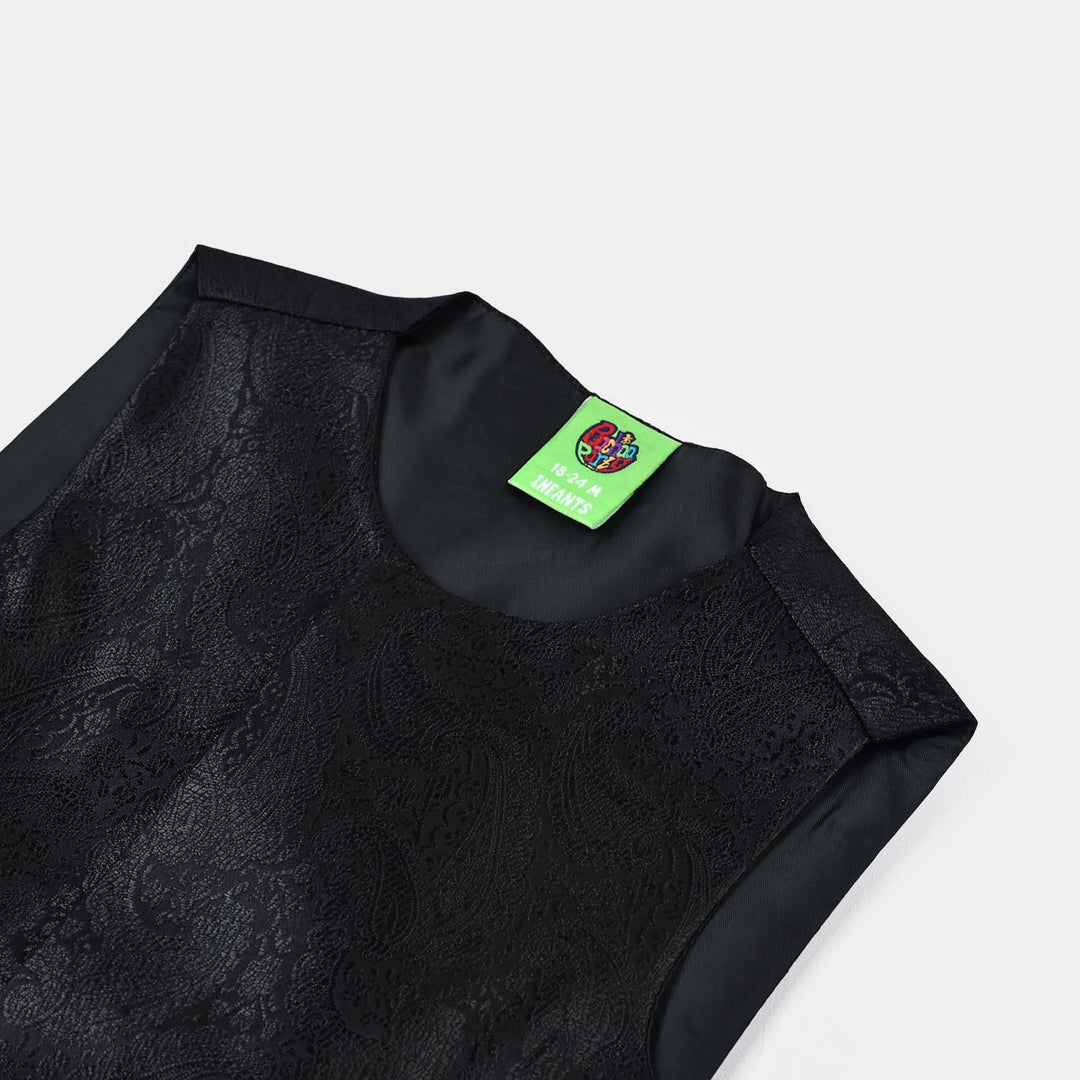 Infant Boys Poly Viscose 3 Piece Suit (Black Blended)