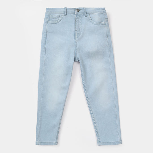 Boys Denim Viscose Pant Basic - Ice Blue
