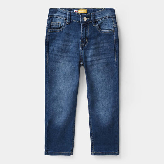 Boys Denim Viscos Pant Basic - Mid Blue