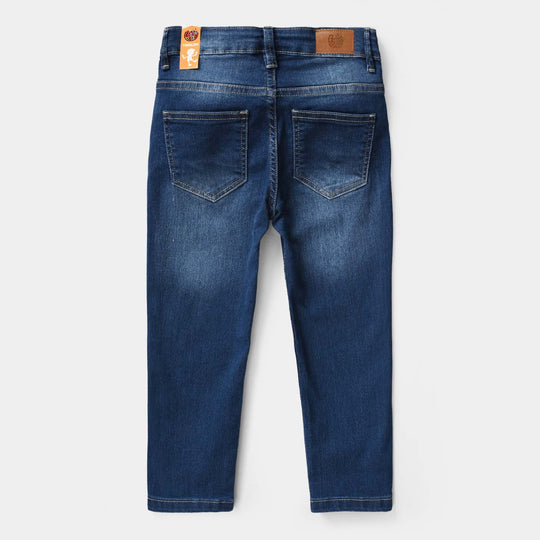 Boys Denim Viscos Pant Basic - Mid Blue