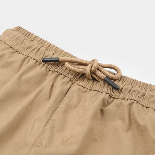 Boys Cotton Twill Shorts (SCATER WORLD) - Brown