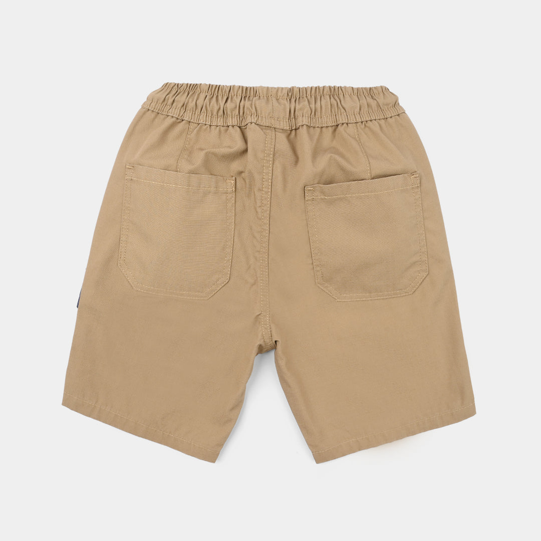 Boys Cotton Twill Shorts (SCATER WORLD) - Brown