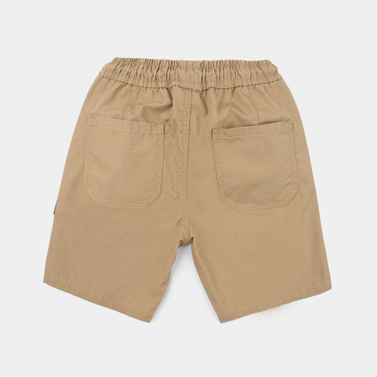Boys Cotton Twill Shorts (SCATER WORLD) - Brown