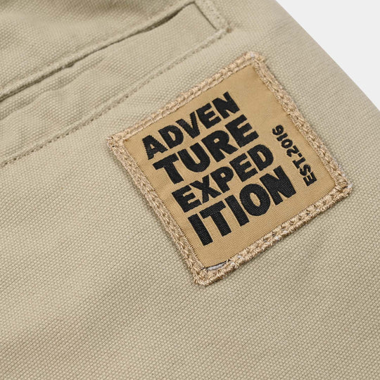 Boys Cotton Twill Shorts - Brown