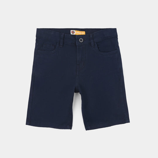 Boys Cotton Shorts (Basic) - Blue
