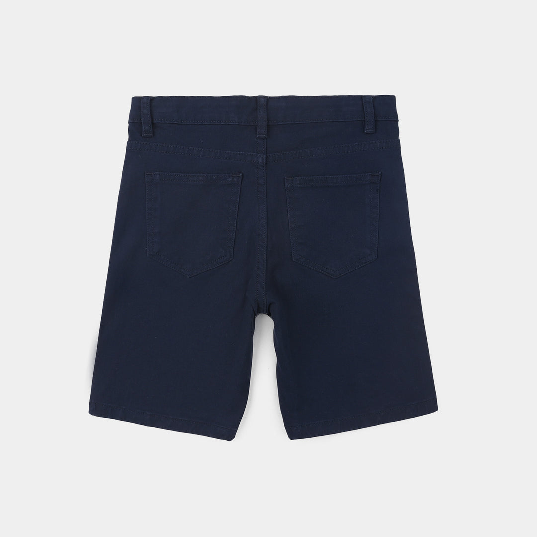 Boys Cotton Shorts (Basic) - Blue