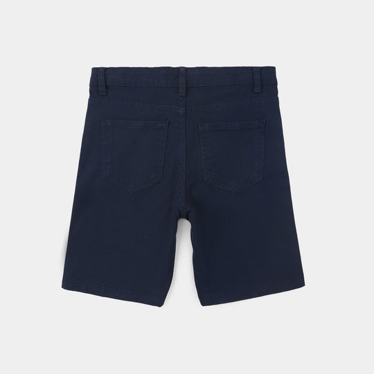 Boys Cotton Shorts (Basic) - Blue