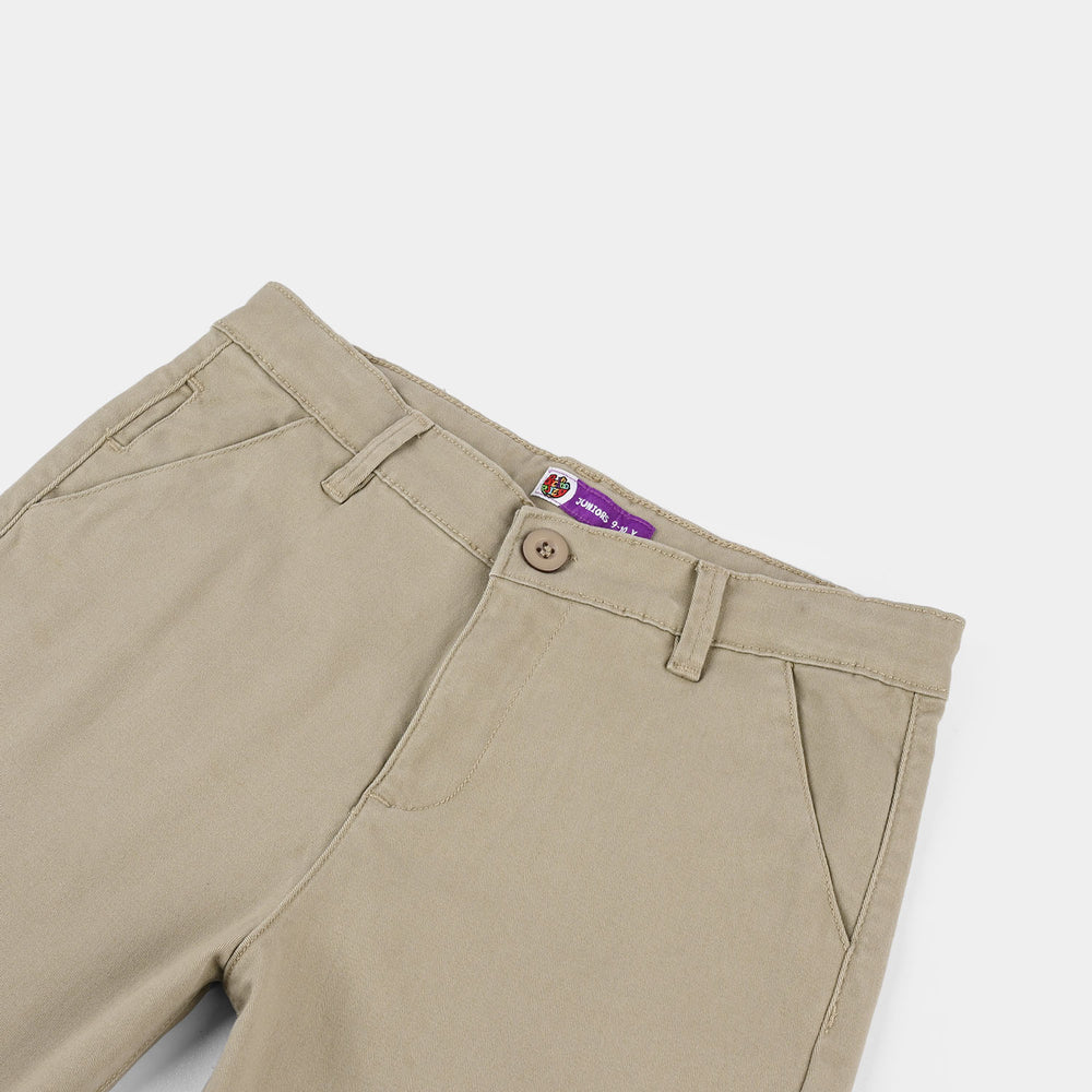 Boys Cotton Twill Shorts (Basic) - Beige