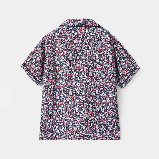 Girls Viscose Nightwear Floral - Multi