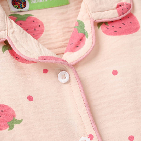 Infant Girls Viscose Nightwear (Strawberry) - Light Pink