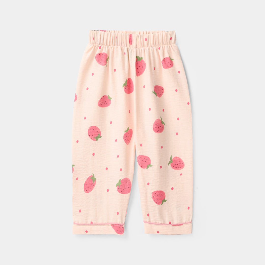 Infant Girls Viscose Nightwear (Strawberry) - Light Pink