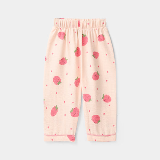 Infant Girls Viscose Nightwear (Strawberry) - Light Pink