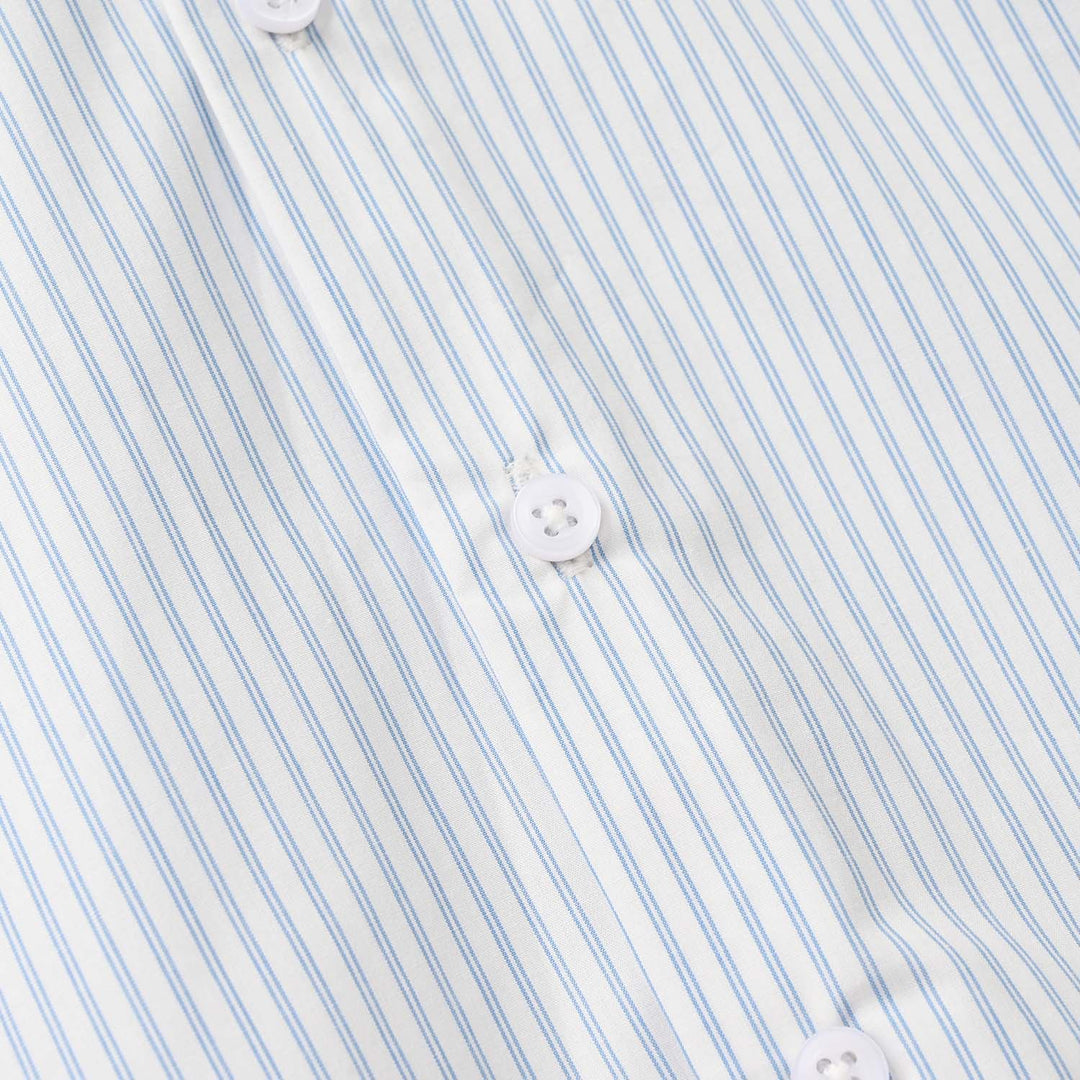 Boys Yarn Dyed Formal Shirt (Blue Stripe)