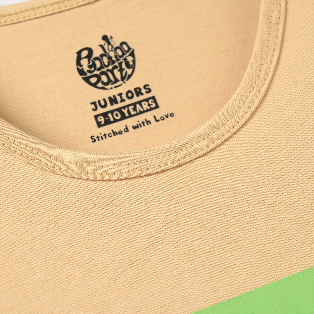 Boys Cotton Jersey Sando - Warm Sand