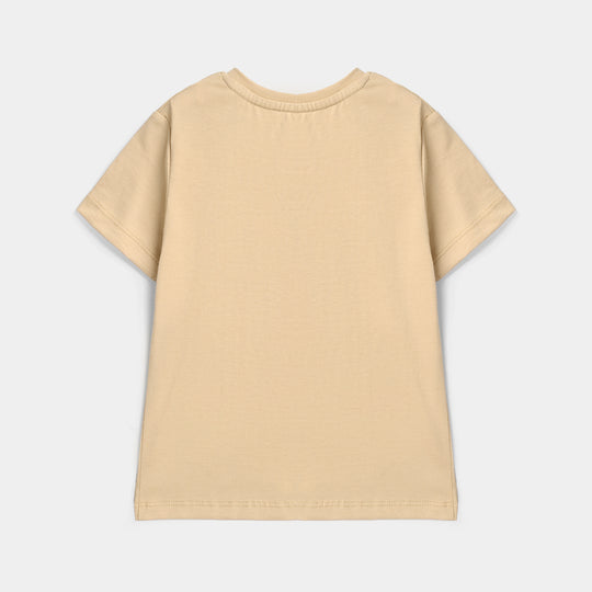 Infant Boys Cotton Jersey T-Shirt Tiger - Warm Sand