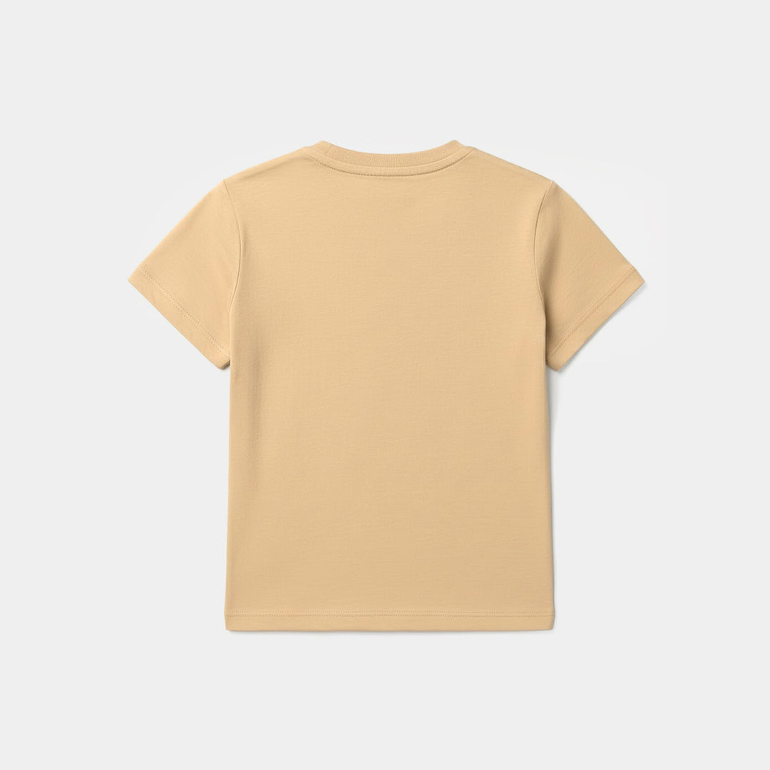 Infant Boys Cotton Jersey T-Shirt - Warm Sand
