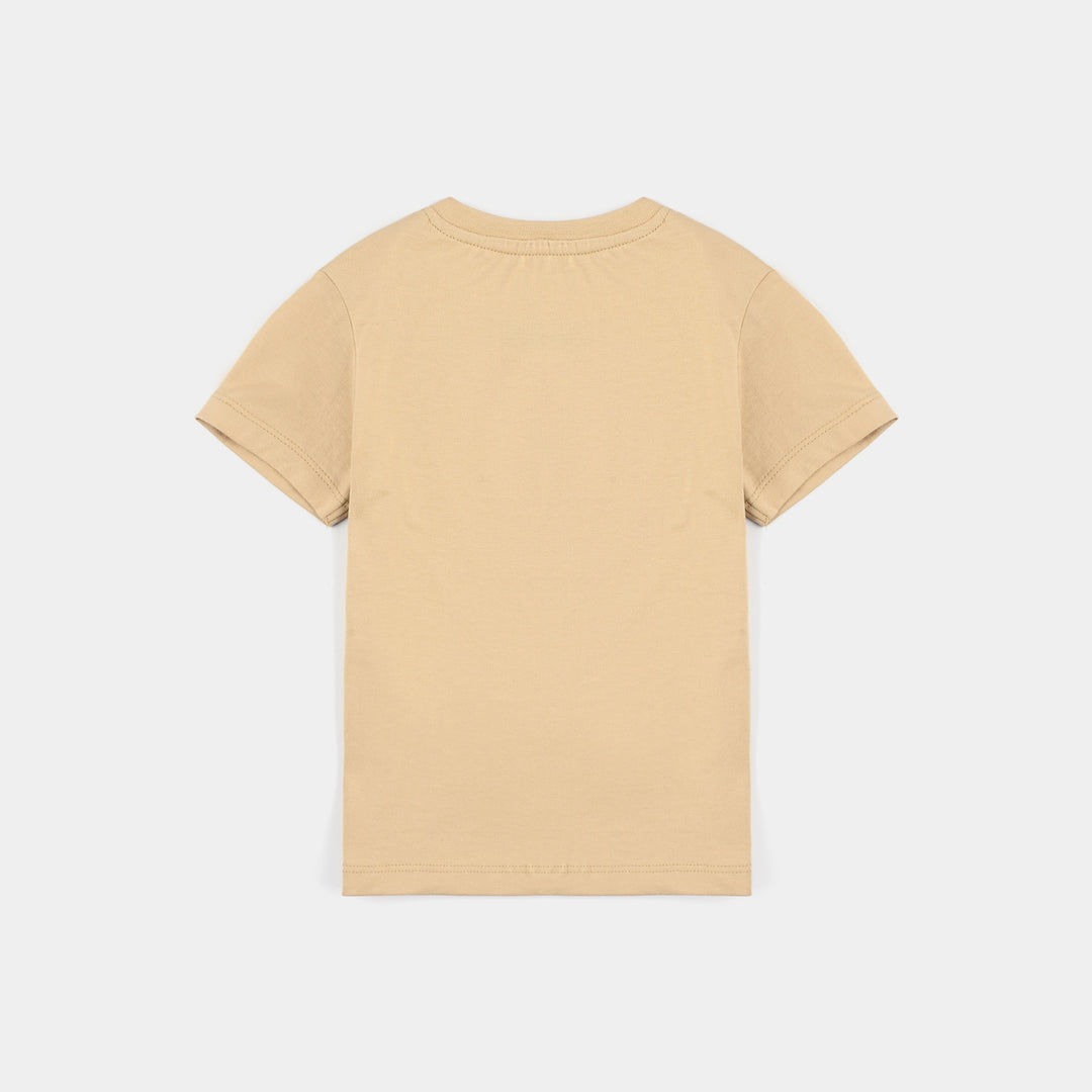 Infant Boys Cotton Jersey Round Neck T-Shirt PAW PETROL-Warm.Sand