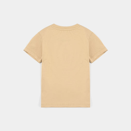 Infant Boys Cotton Jersey Round Neck T-Shirt PAW PETROL-Warm.Sand