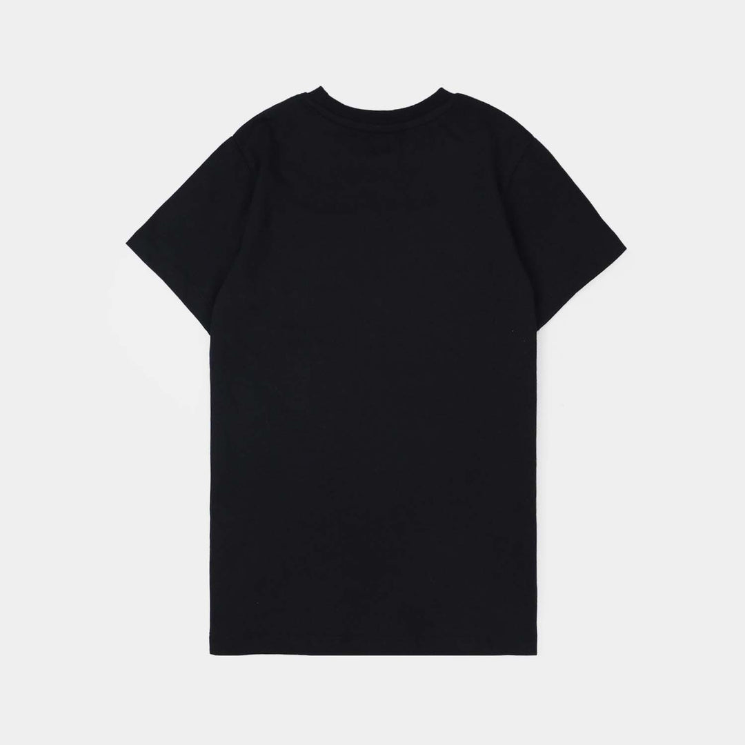 Boys Cotton Jersey T-Shirt (SHRED THE STREETS) - Jet Black