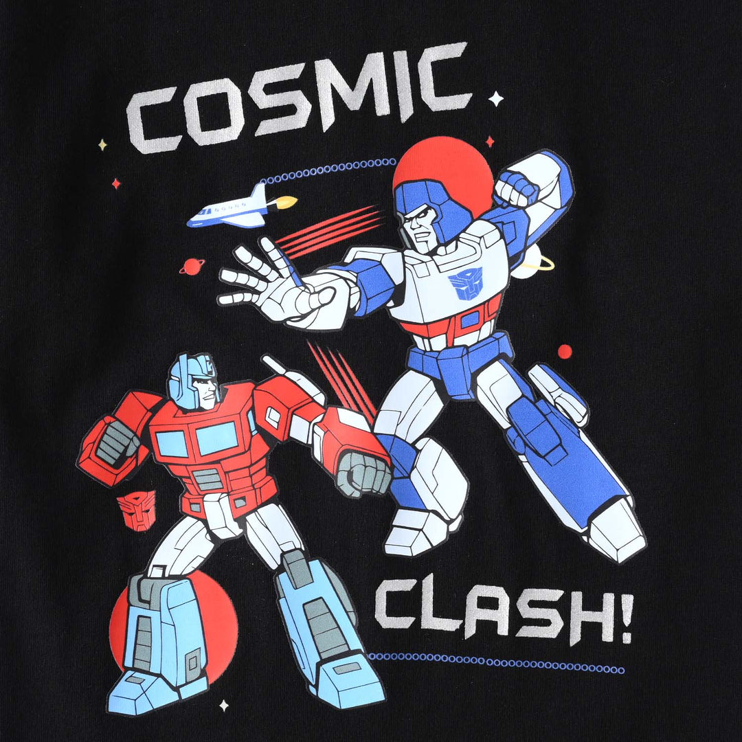 Boys Cotton Jersey T-Shirt (COSMIC CLASH) - Jet Black