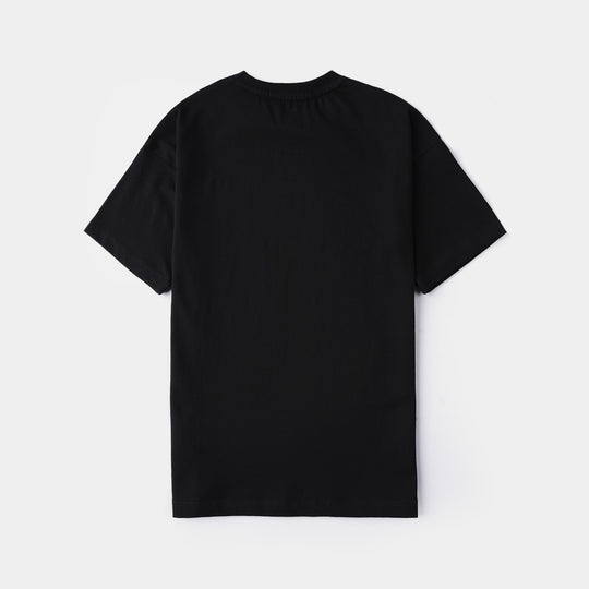 Boys Cotton Jersey T-Shirt (COSMIC CLASH) - Jet Black