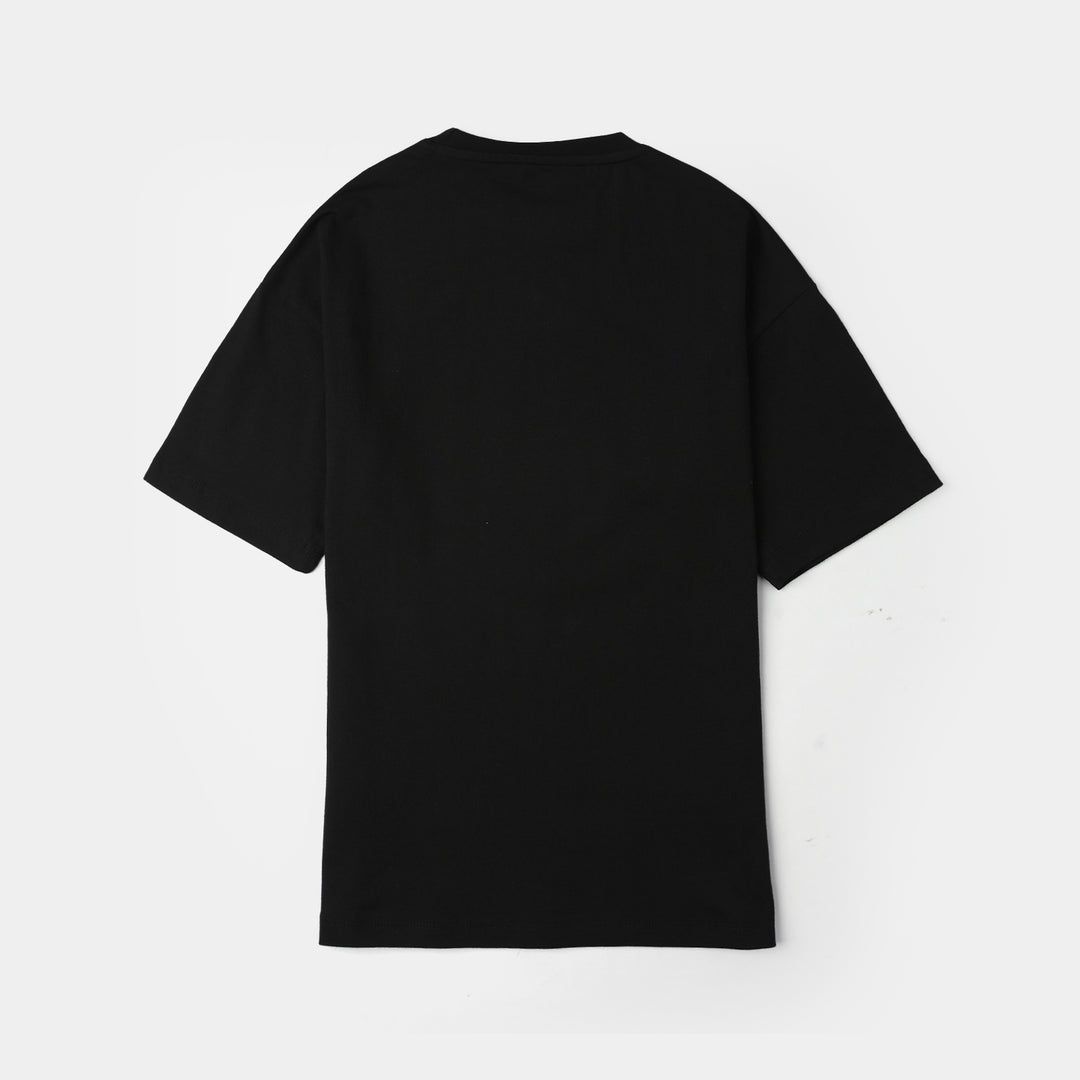 Boys Cotton Jersey T-Shirt (PLAY TO WIN) - Jet Black