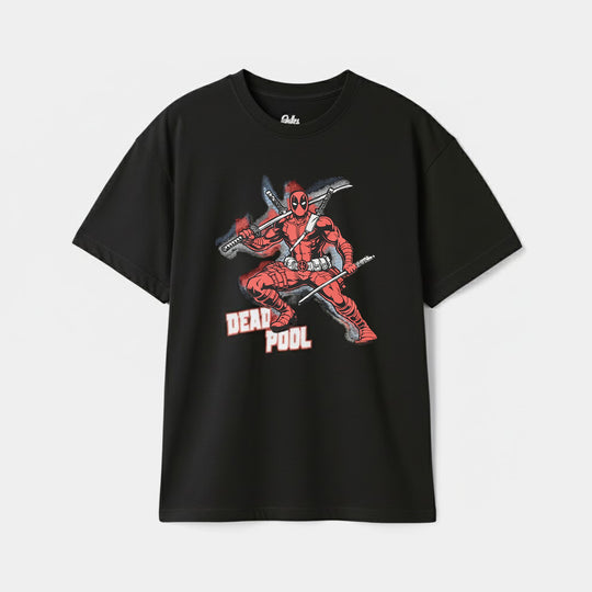 Boys Cotton Jersey T-Shirt H/S Dead Pool-Jet Black
