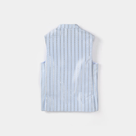 Infant Boys Poly Viscos Waist coat - Blue
