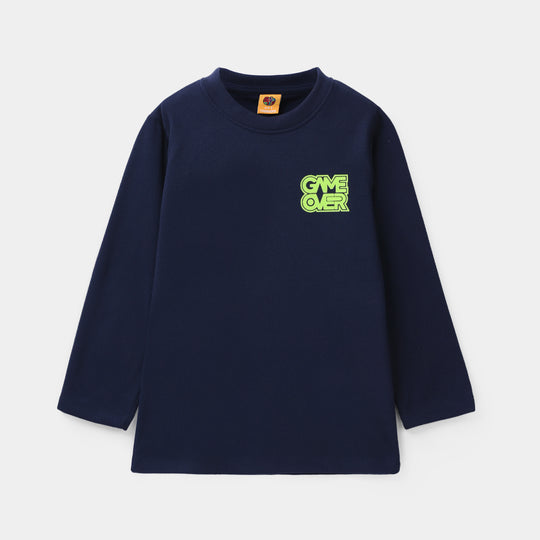 Boys Fleece 2 Piece Suit Game Over-NAVY