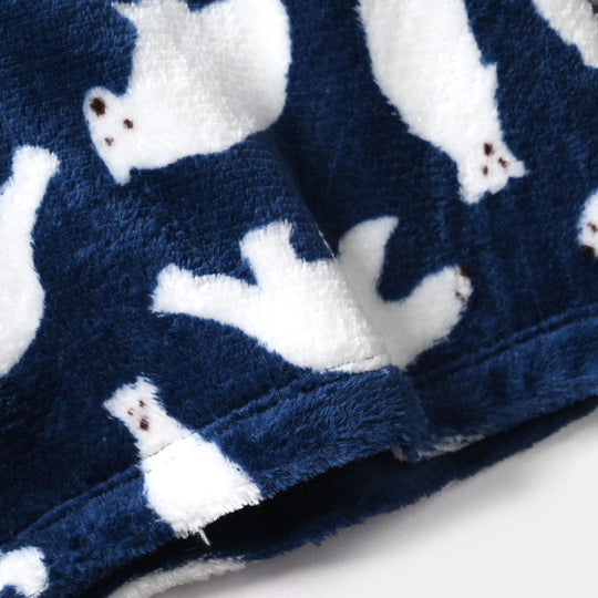 Infant Boys Sherpa 2 Piece Suit Bear-NAVY