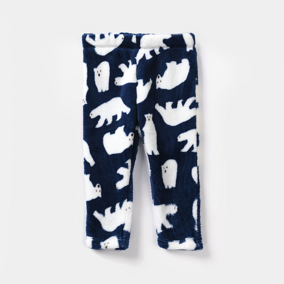 Infant Boys Sherpa 2 Piece Suit Bear-NAVY