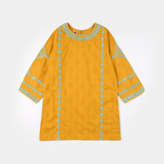 Infant Girls Jacquard 3Pcs (Noor) - Mustard