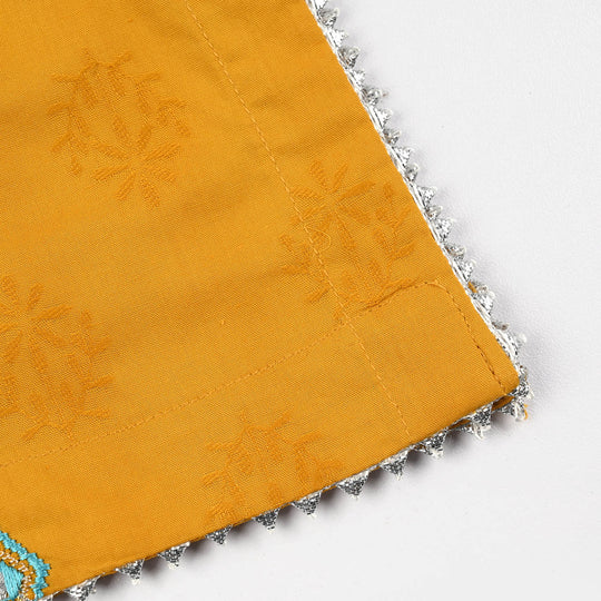 Infant Girls Jacquard 3Pcs (Noor) - Mustard