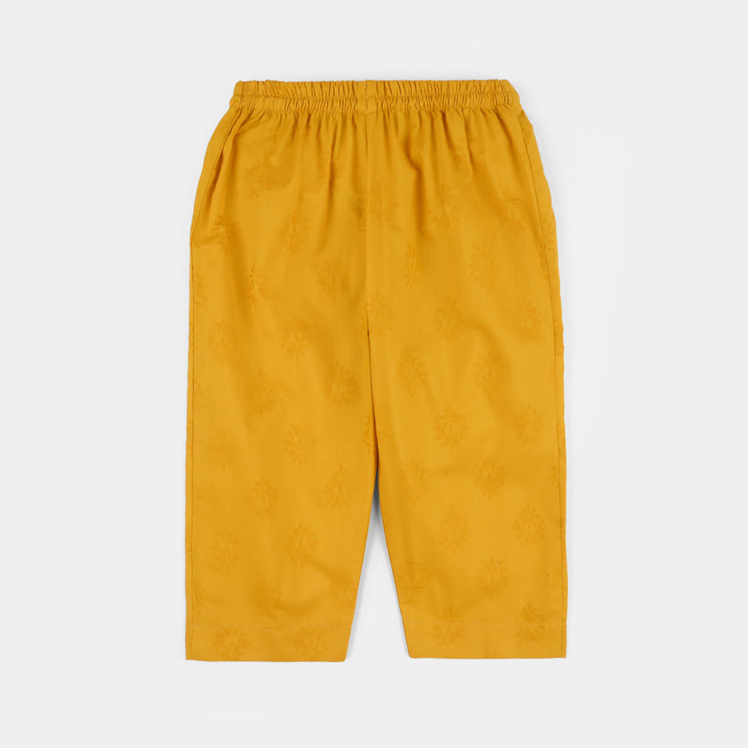 Infant Girls Jacquard 2Pcs Suit (Norani) - Mustard