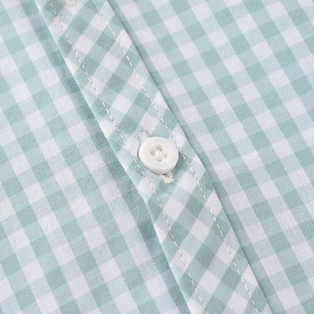 Infant Boys Yarn Dyed Shirt - Light Green