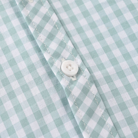 Infant Boys Yarn Dyed Shirt - Light Green