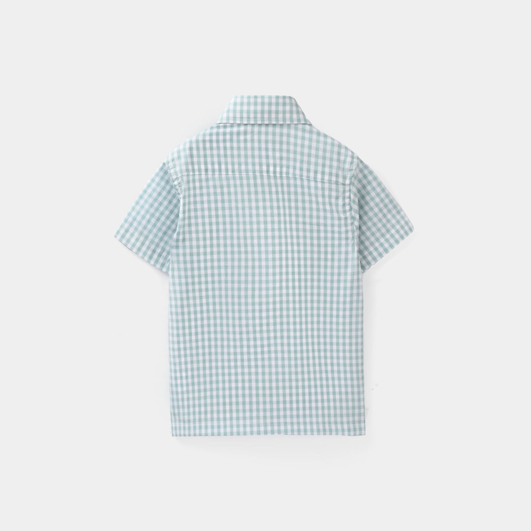 Infant Boys Yarn Dyed Shirt - Light Green