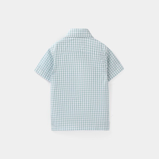 Infant Boys Yarn Dyed Shirt - Light Green