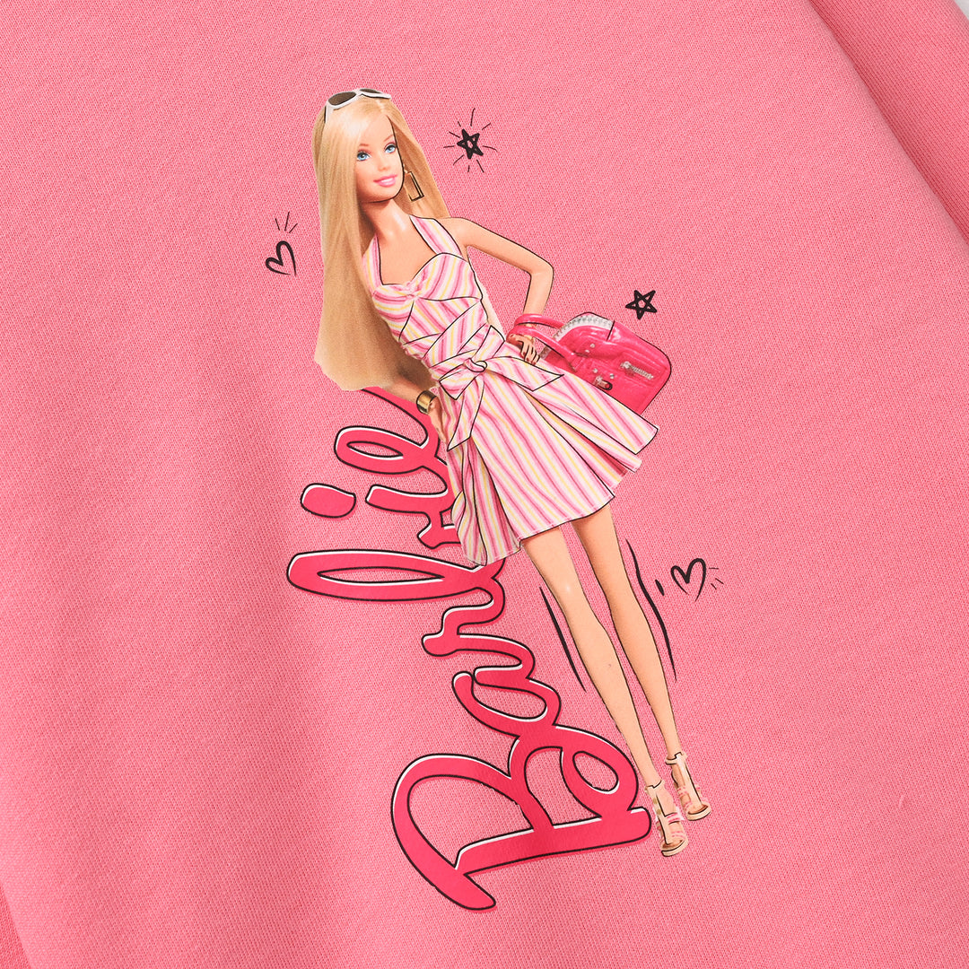 Girls Fleece Sweatshirt-Pink