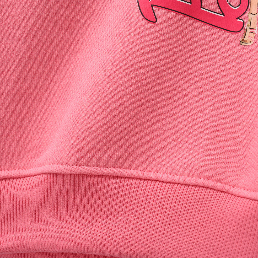 Girls Fleece Sweatshirt-Pink