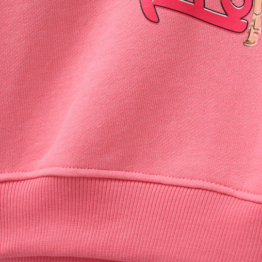 Girls Fleece Sweatshirt-Pink