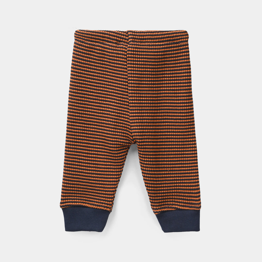 Infant Boys Jacquard Suit (Stripes) - Brown