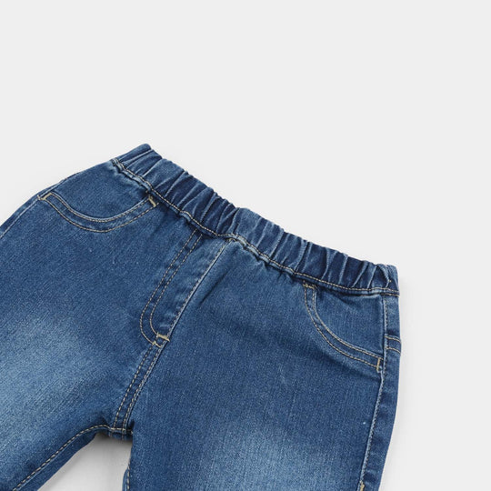Infant Girls Denim Stretch Jeggings (Basic) - Mid Blue
