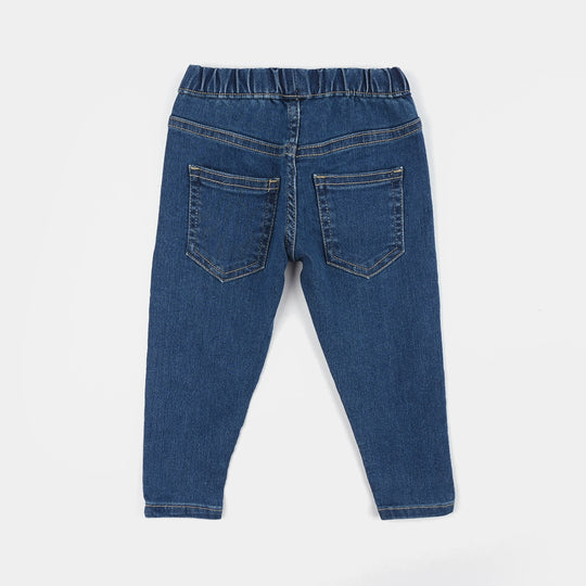 Infant Girls Denim Stretch Jeggings - Mid Blue