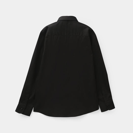 Boys Cotton Poplin Formal Shirt - Black
