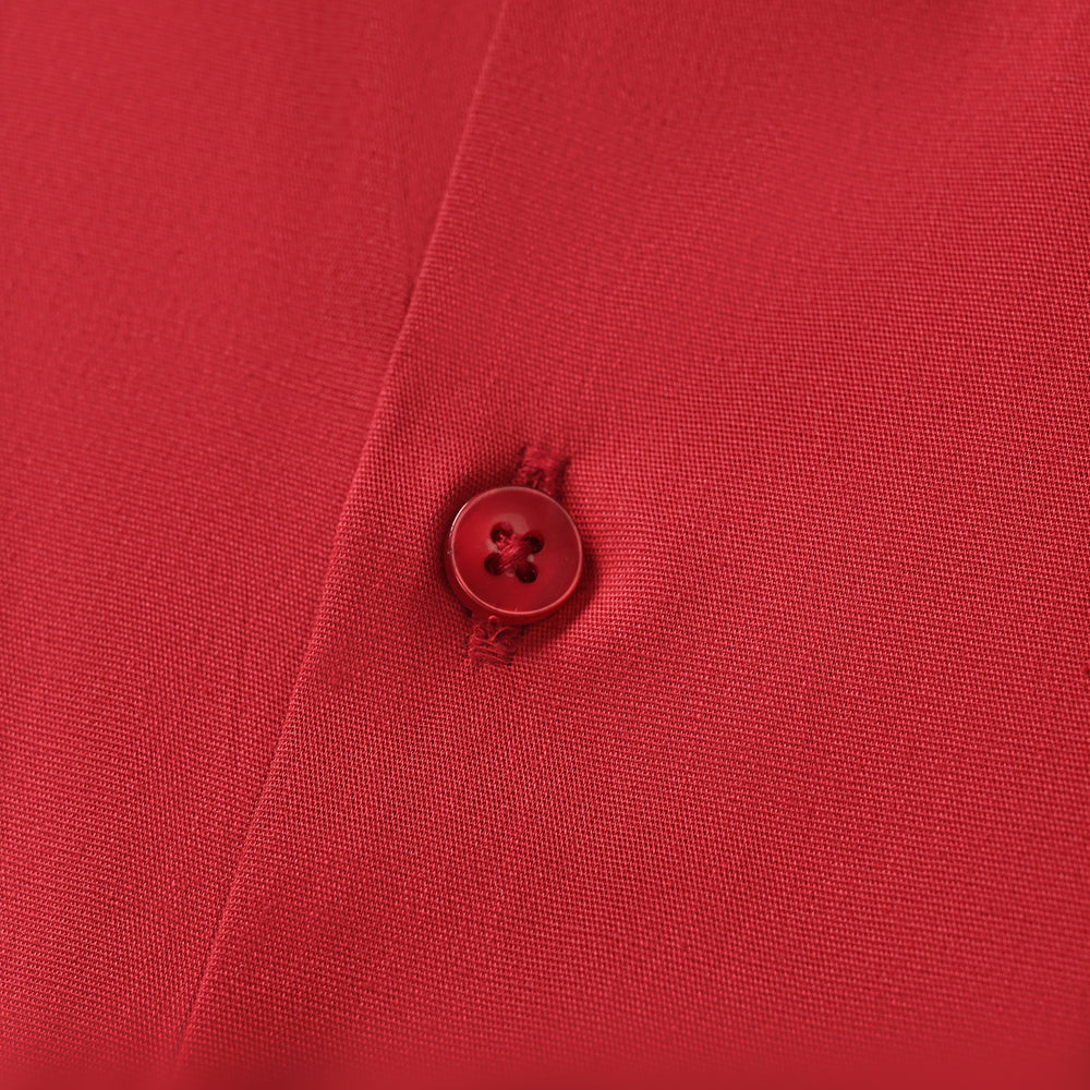 Boys Cotton Poplin Formal Shirt - Red