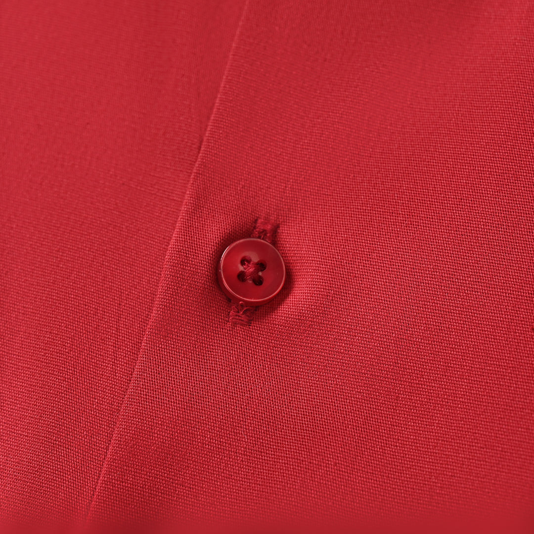 Boys Cotton Poplin Formal Shirt - Red