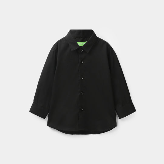 Infant Boys Cotton Poplin Formal Shirt -BLACK